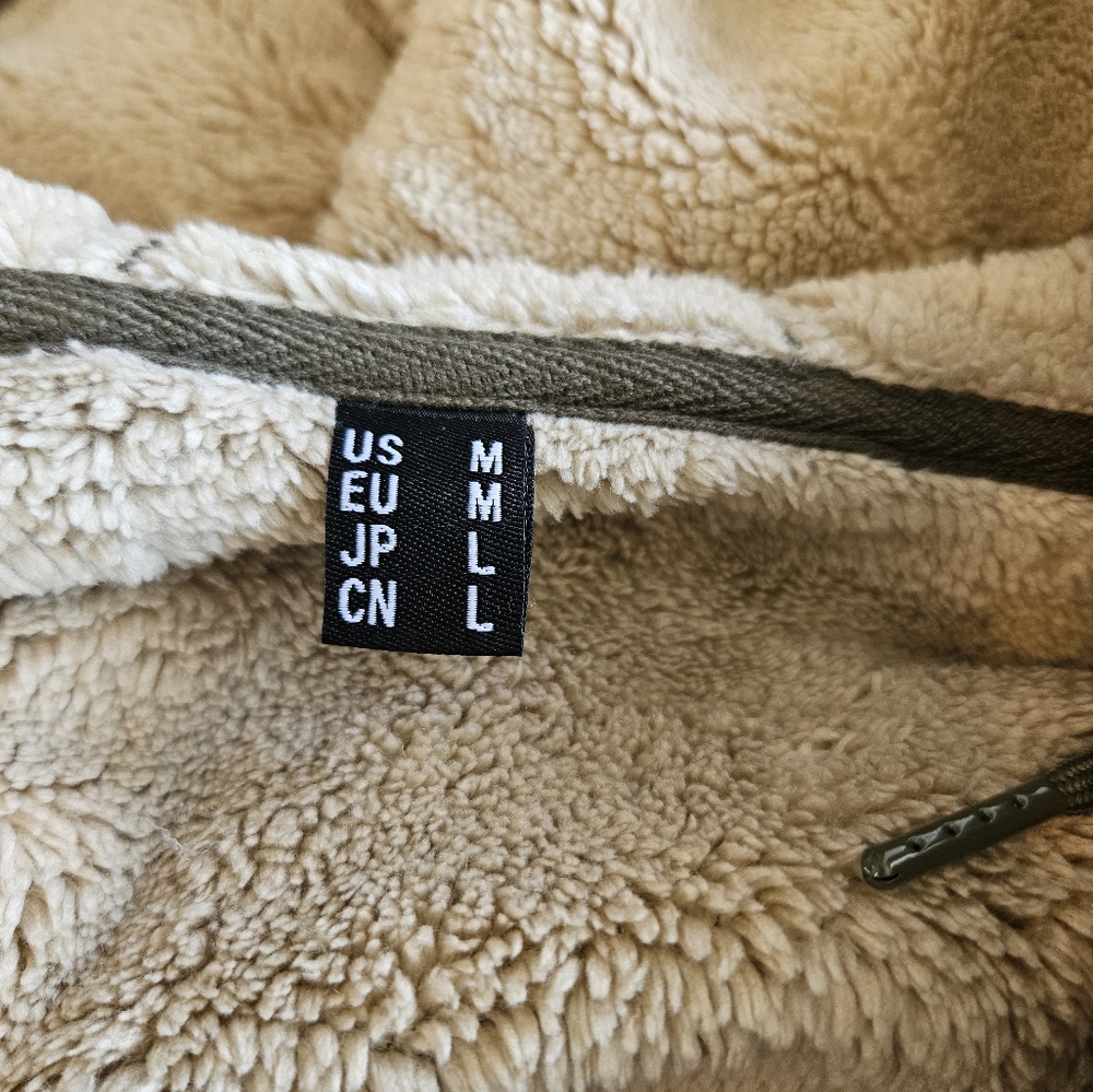 Crysully Mens Sweatshirt Jacket Sz XL & M Green Fleece Sherpa Lining  Hoodie - Picture 15 of 16